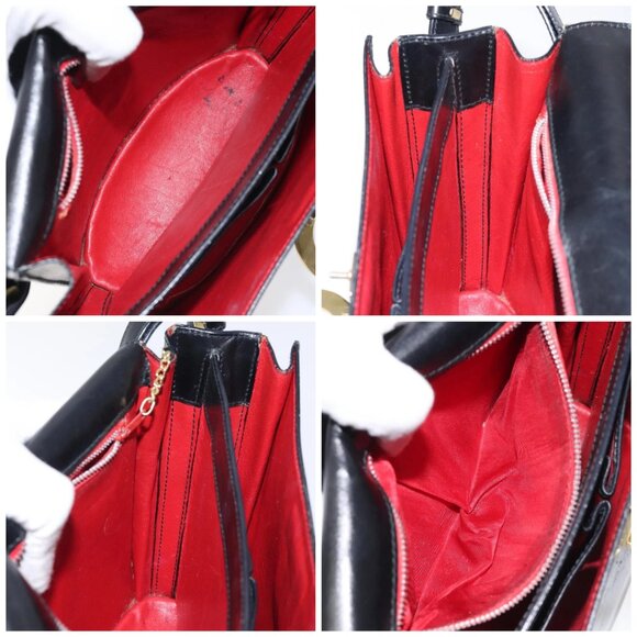 CELINE Shoulder Bag Leather Black Gold Auth - Picture 16 of 16